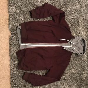 Maroon bomber jacket men’s